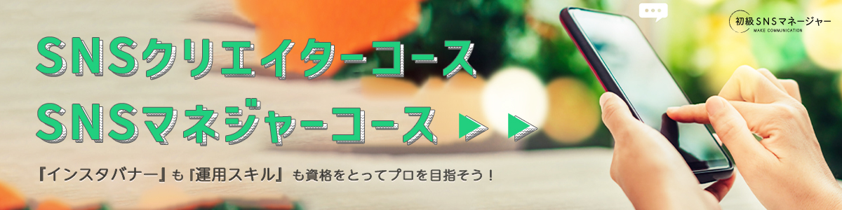SNSクリエイターコース
SNSマネジャーコース